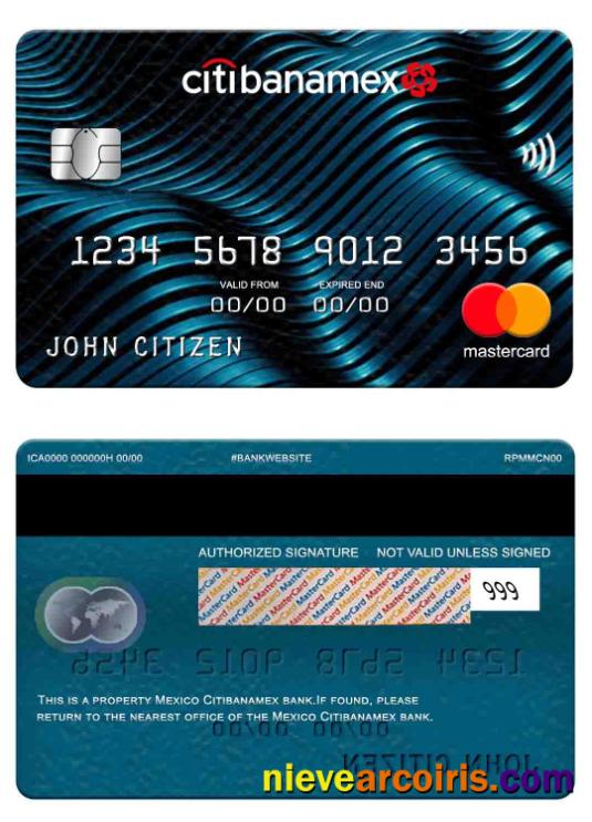 Mexico Citibanamex bank mastercard